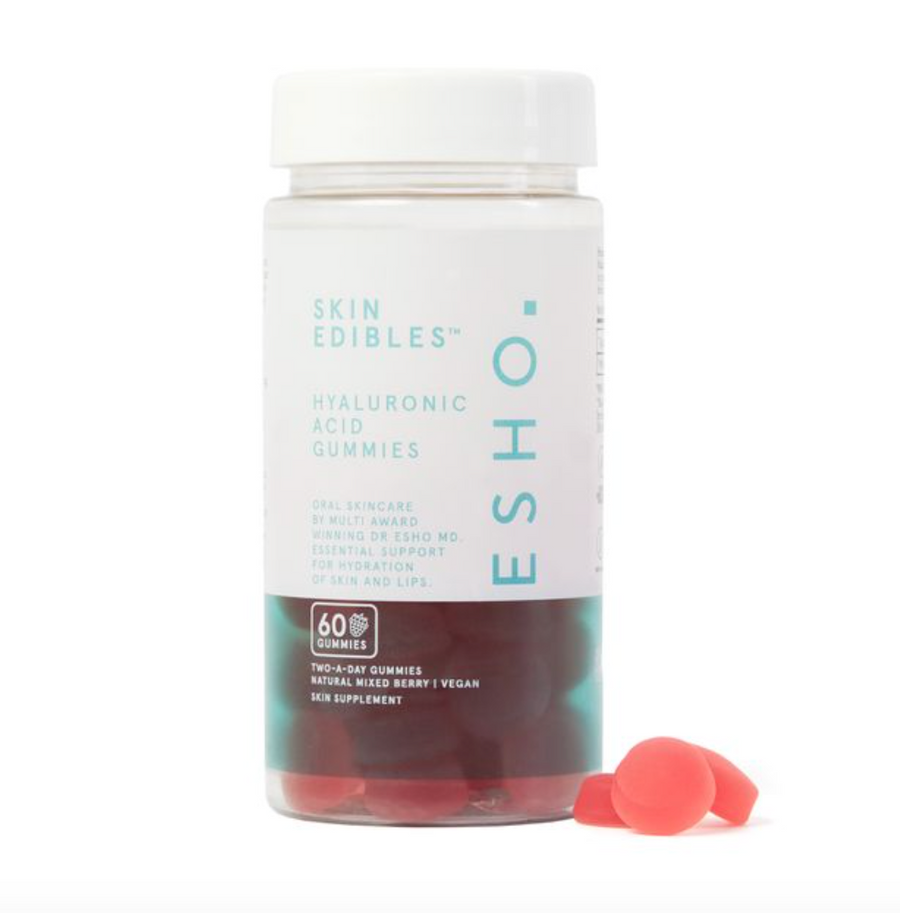 ESHO. Skin Edibles- Hyaluronic Acid-Infused Skin & Lip Care Gummies- 60 Gummies